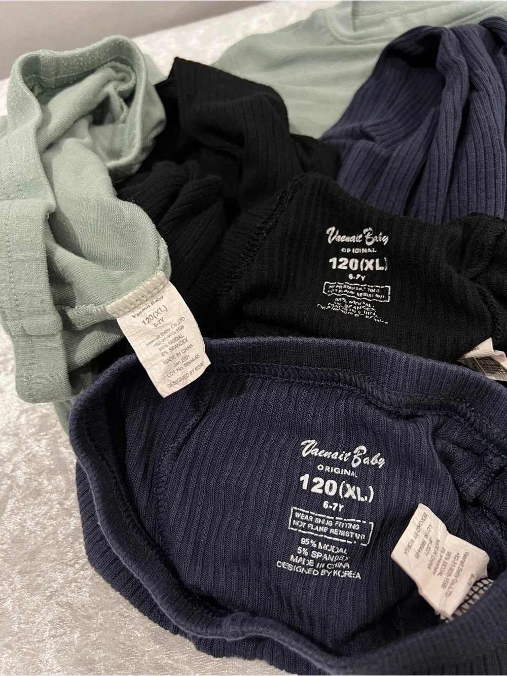 Vaenait Baby Lot of 3 set pajamas kids boy's blue green black size 6/7 Years